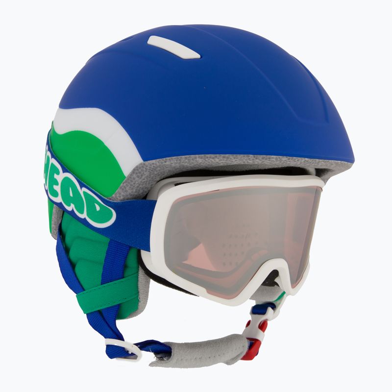 Detská lyžiarska prilba HEAD Mojo Set + Gogle Jr blue/green/silver red