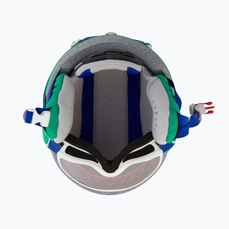 Detská lyžiarska prilba HEAD Mojo Set + Gogle Jr blue/green/silver red 5