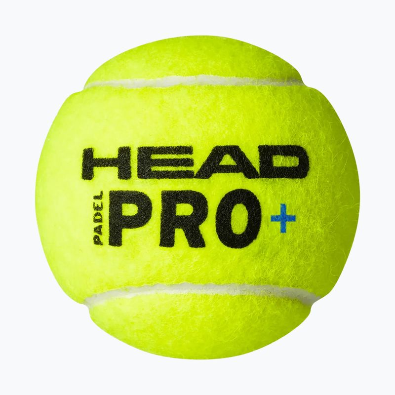 HEAD Padel Pro+ padelové loptičky 3 ks. žlté 3