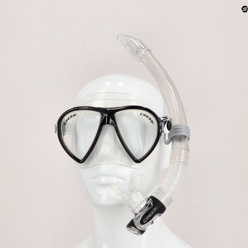 Šnorchlovací set Cressi maska Ocean + šnorchel Gamma číry/čierny DM1000115 7