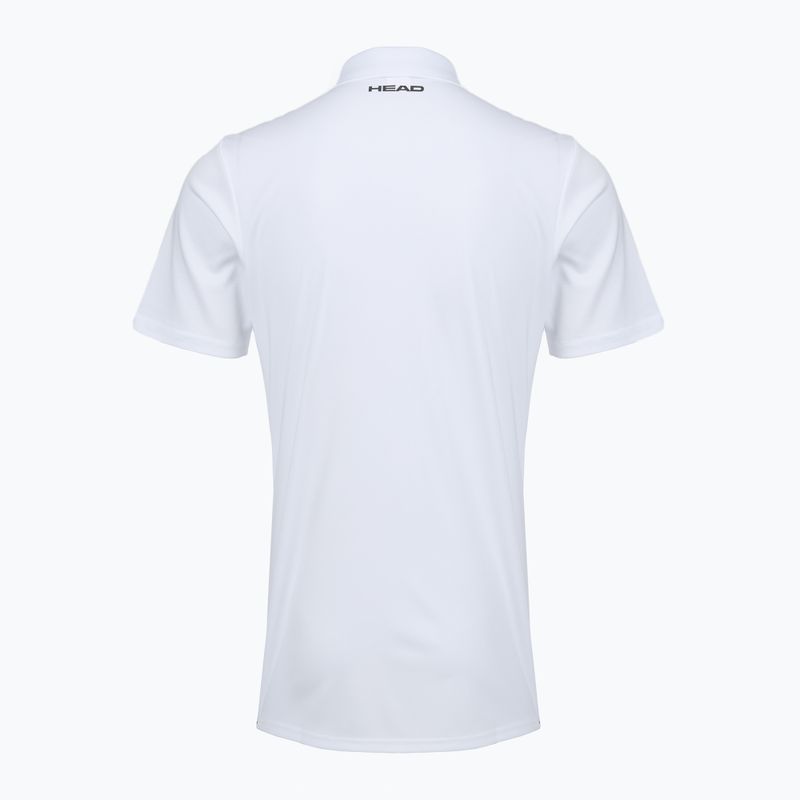 Pánske tenisové polo tričko HEAD Club 25 Tech Polo white 2