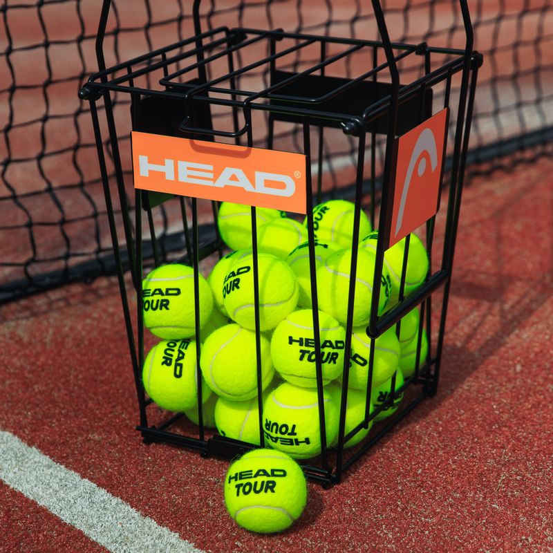 Košík na tenisové loptičky HEAD s oddeľovačom čierny 287251 7