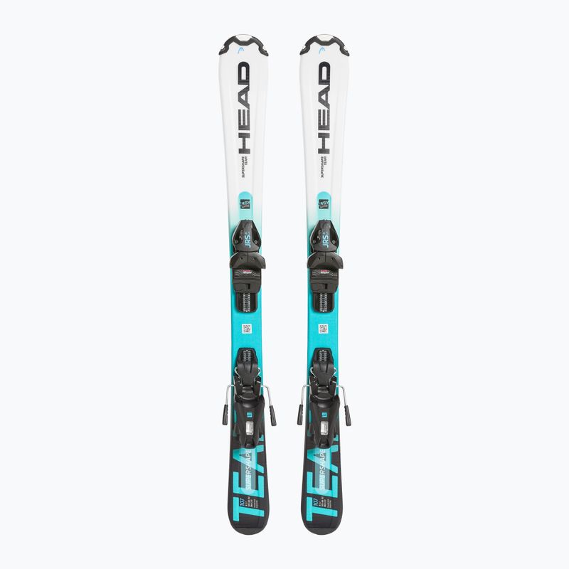 Detské zjazdové lyže HEAD Supershape Team Easy JRS + Jrs 4.5 white/blue