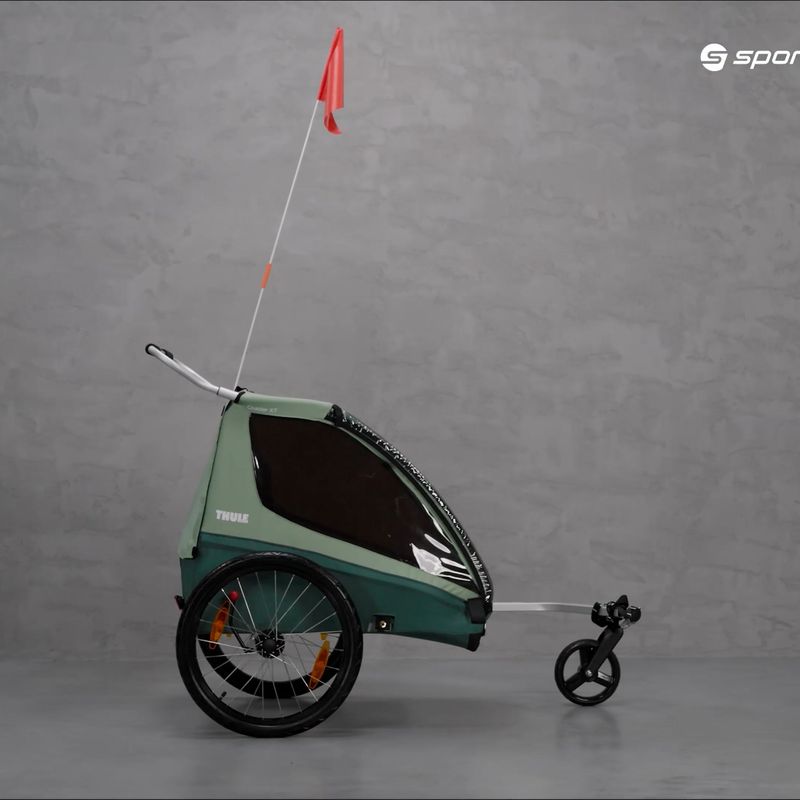 Thule Coaster XT Bike Trailer+Stroll dvojmiestny zelený 10101820 10