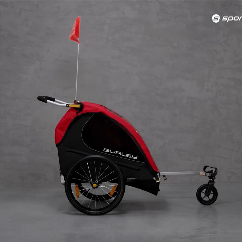 Burley Honey Bee červený dvojmiestny príves na bicykel BU-949209 15