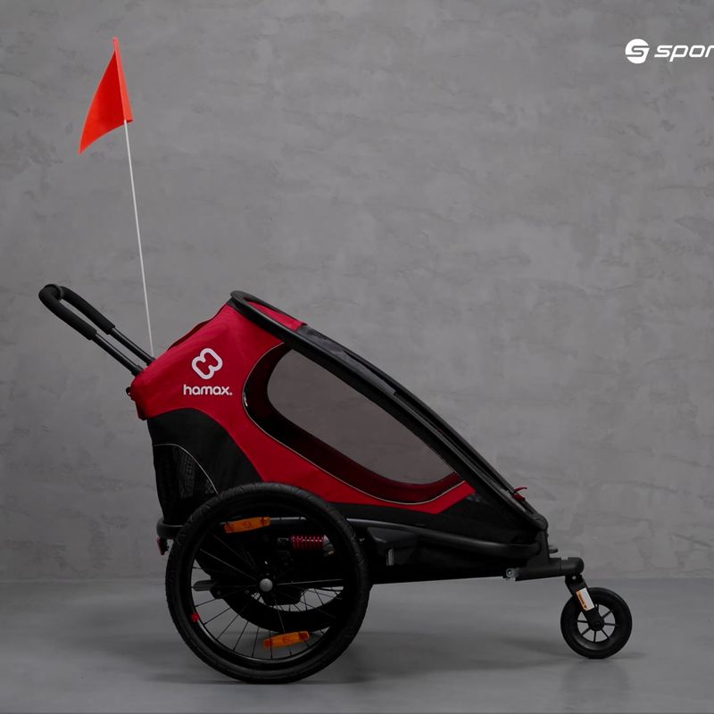 Hamax Outback One príves na bicykel čierny/červený 465_HAM 10