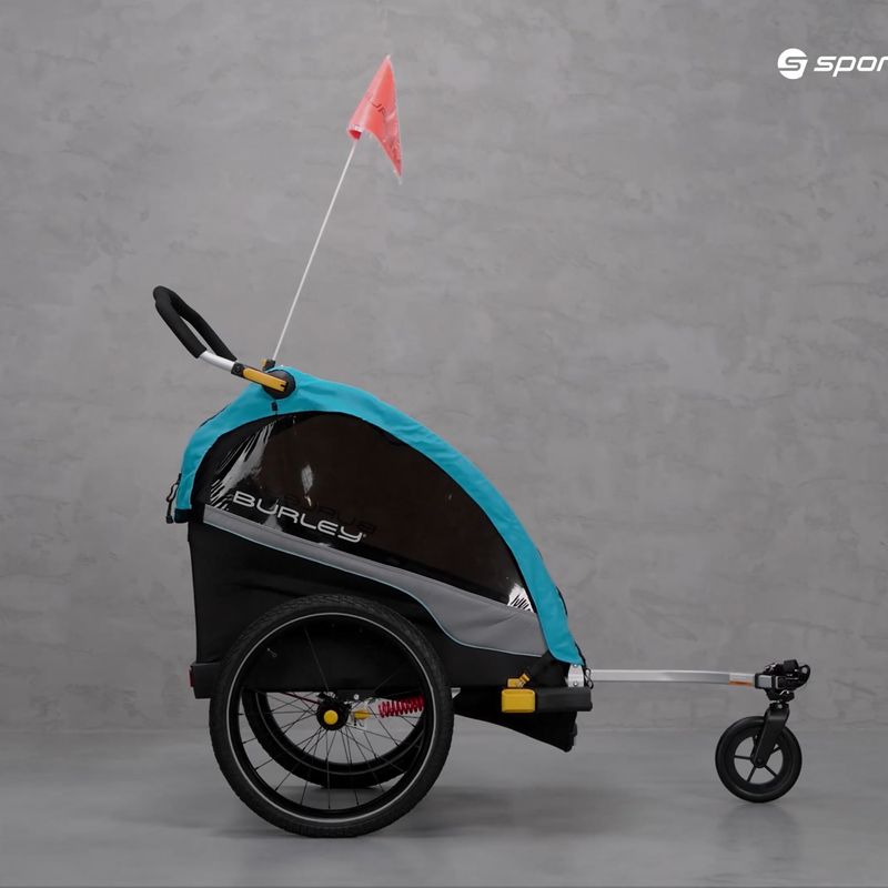 Burley D'Lite X Dvojitý príves na bicykel čierny BU-938101 19