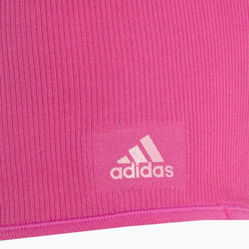 Dámsky top adidas Ribbed Active Seamless Halter Bralette 3D semi lucid fuchsia 3