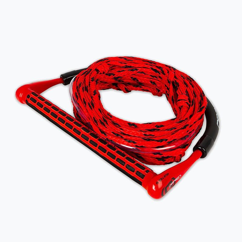 Ťahacie lano O'Brien 4-Section Poly-E Wakeboard Rope and Handle Combo red