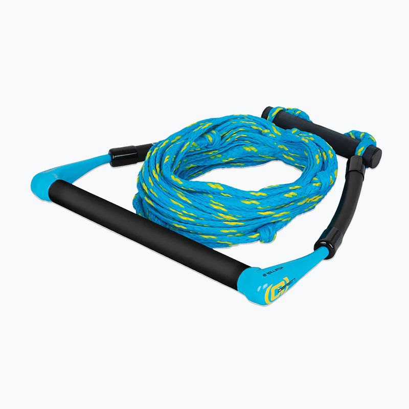 Ťahacie lano O'Brien Kneeboard Rope and Handle cyan/yellow
