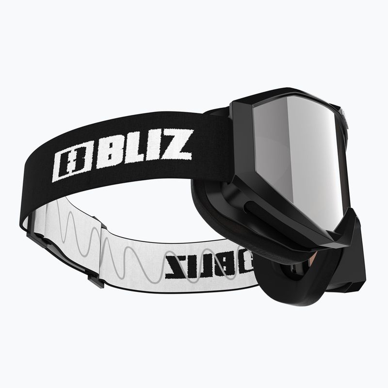 Lyžiarske okuliare Bliz Liner black white logo/orange&silver mirror 4