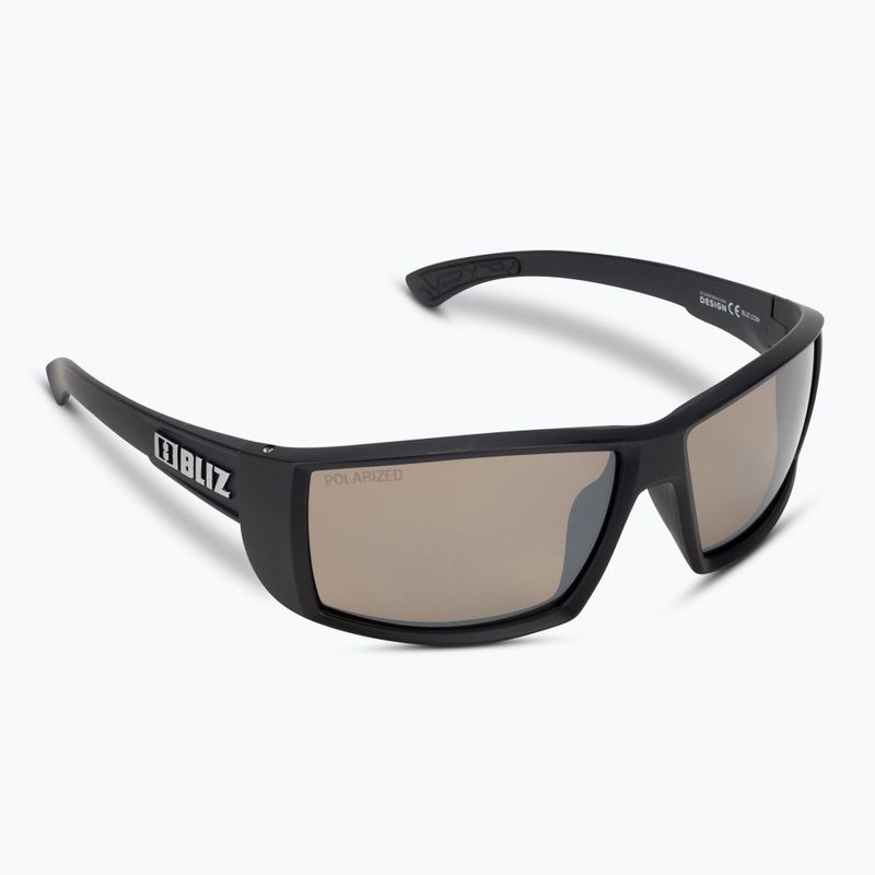 Cyklistické okuliare Bliz Drift Polarized S3 matné čierne/hnedé strieborné zrkadlo