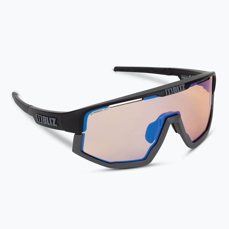 Bliz Vision Nano Optics Nordic Light S2 matné čierne/svetlé koralové/oranžové modré multi okuliare na bicykel 2