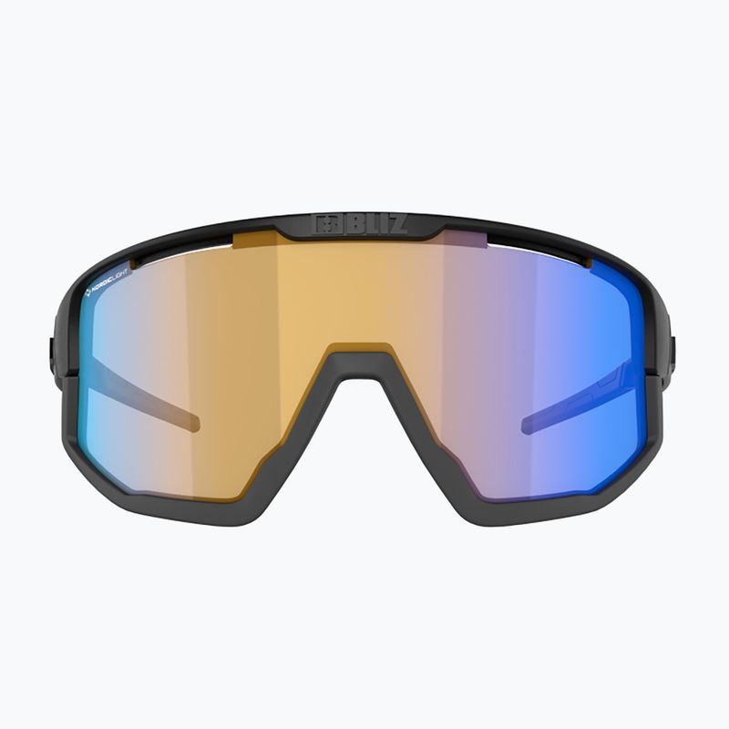 Bliz Vision Nano Optics Nordic Light S2 matné čierne/svetlé koralové/oranžové modré multi okuliare na bicykel 5