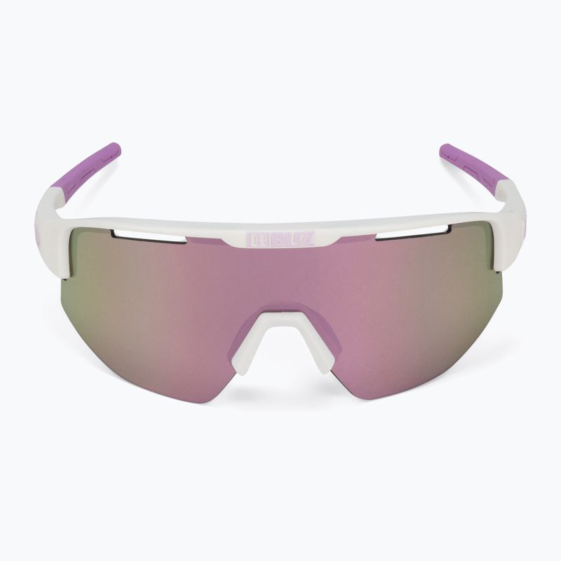 Cyklistické okuliare Bliz Matrix S3 matné biele fialové logo / hnedoružové multi 52304-04 3