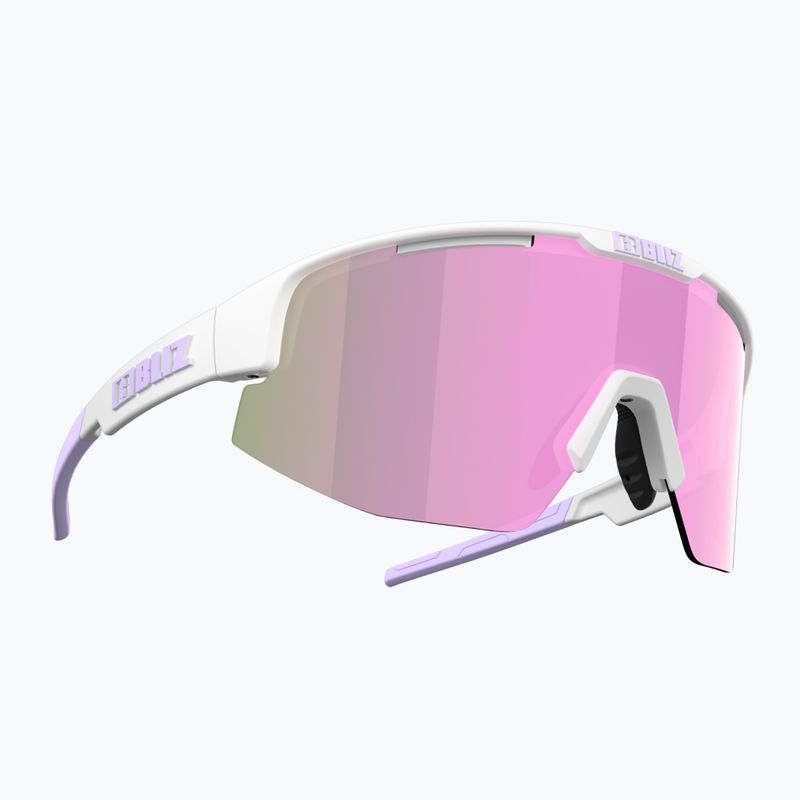 Cyklistické okuliare Bliz Matrix S3 matné biele fialové logo / hnedoružové multi 52304-04 5