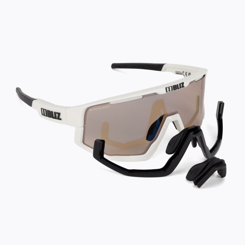 Cyklistické okuliare Bliz Fusion Nano Optics Photochromic S1-S3 matné biele/hnedé