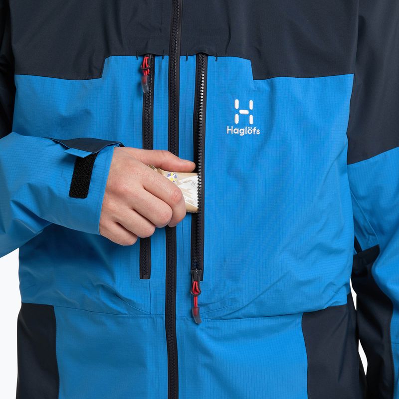 Pánska bunda do dažďa Haglöfs Spitz GTX PRO modrá 605390 7