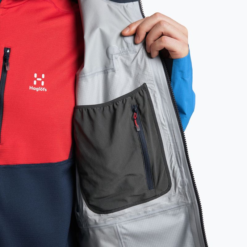 Pánska bunda do dažďa Haglöfs Spitz GTX PRO modrá 605390 10