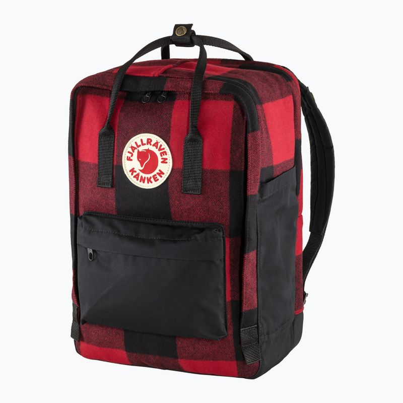 Fjällräven Kanken Re-Wool Batoh na notebook 15" red/black 3