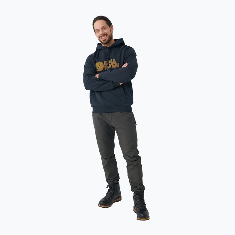 Pánska mikina s kapucňou Fjällräven Logo navy blue F84144 2