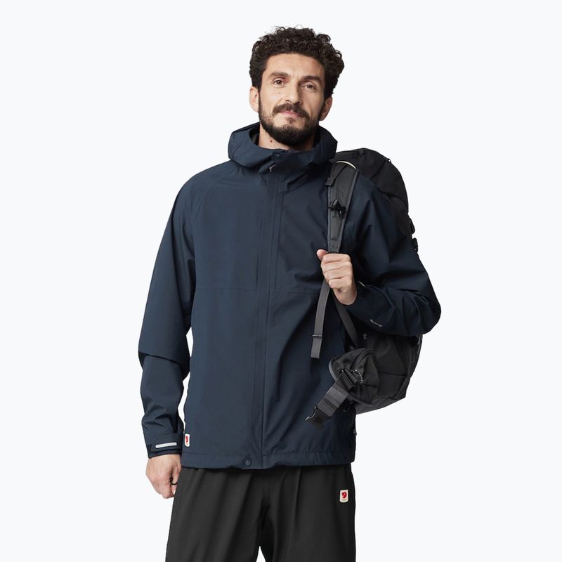 Nepremokavá bunda pánska Fjällräven HC Hydratic Trail dark navy