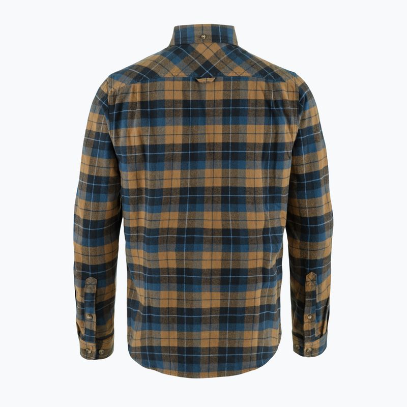 Pánska košeľa Fjällräven Singi Heavy Flannel tmavo tmavá/pohánkovo hnedá 2