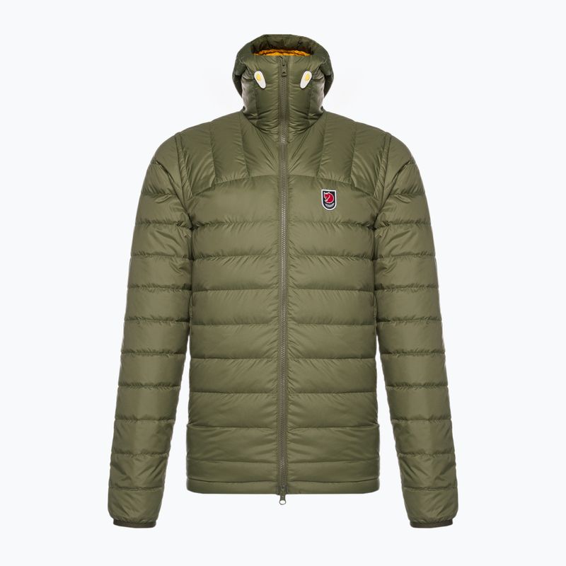 Pánska páperová bunda Fjällräven Expedition Pack Down Hoodie green/mustard yellow