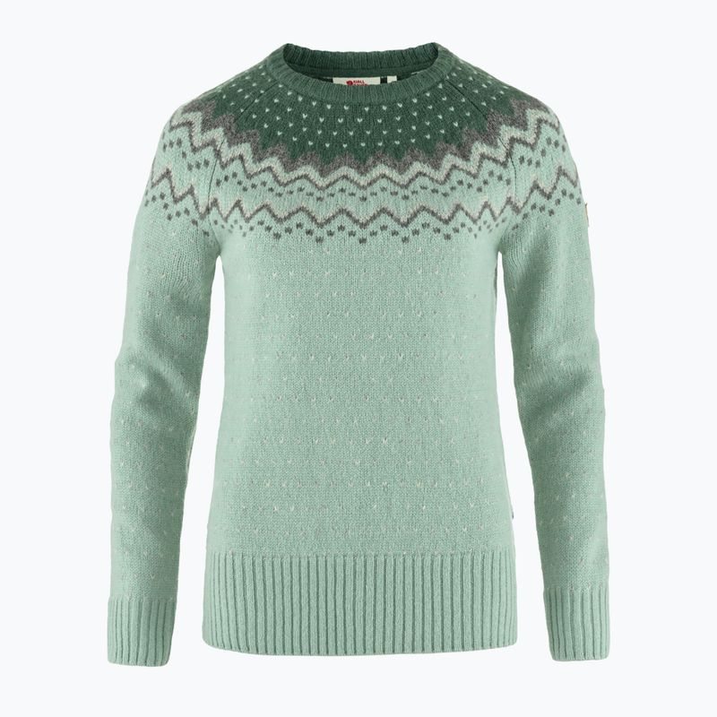 Dámsky sveter Fjällräven Övik Knit Sweater mistry green/deep patina
