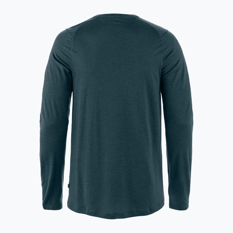 Pánske trekingové tričko longsleeve Fjällräven Bergtagen Merino mountain blue 2