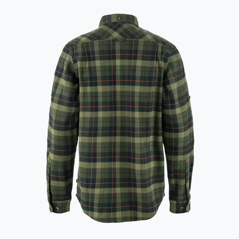 Pánska košeľa Fjällräven Singi Heavy Flannel black/deep forest 2