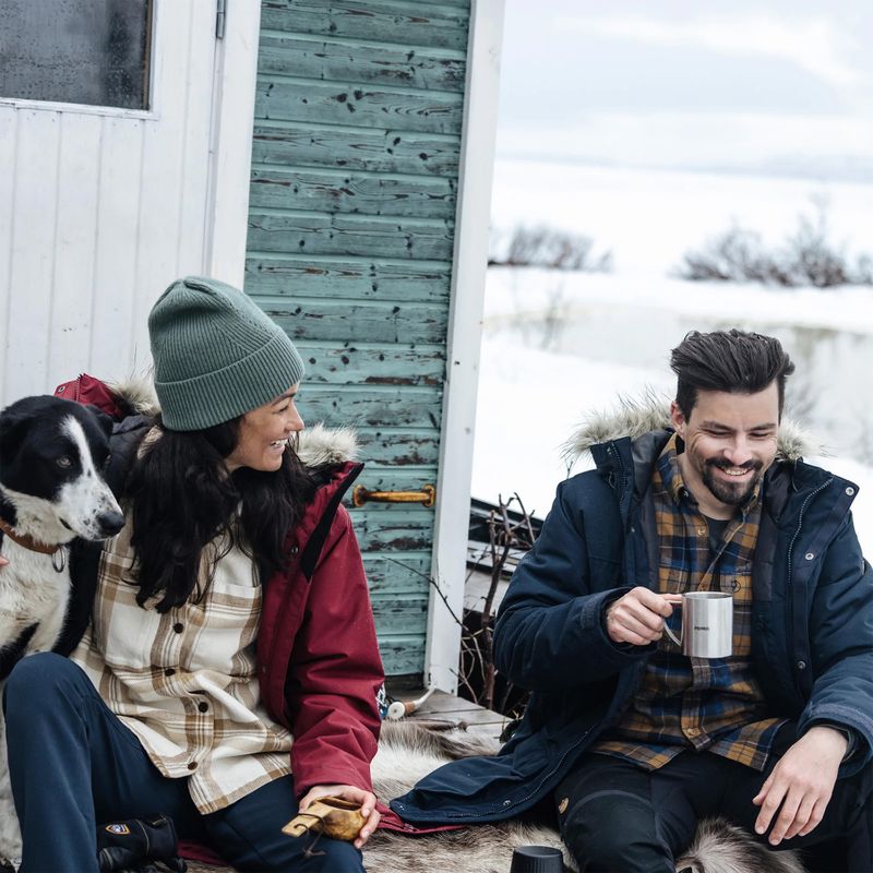 Pánska košeľa Fjällräven Singi Heavy Flannel black/deep forest 3