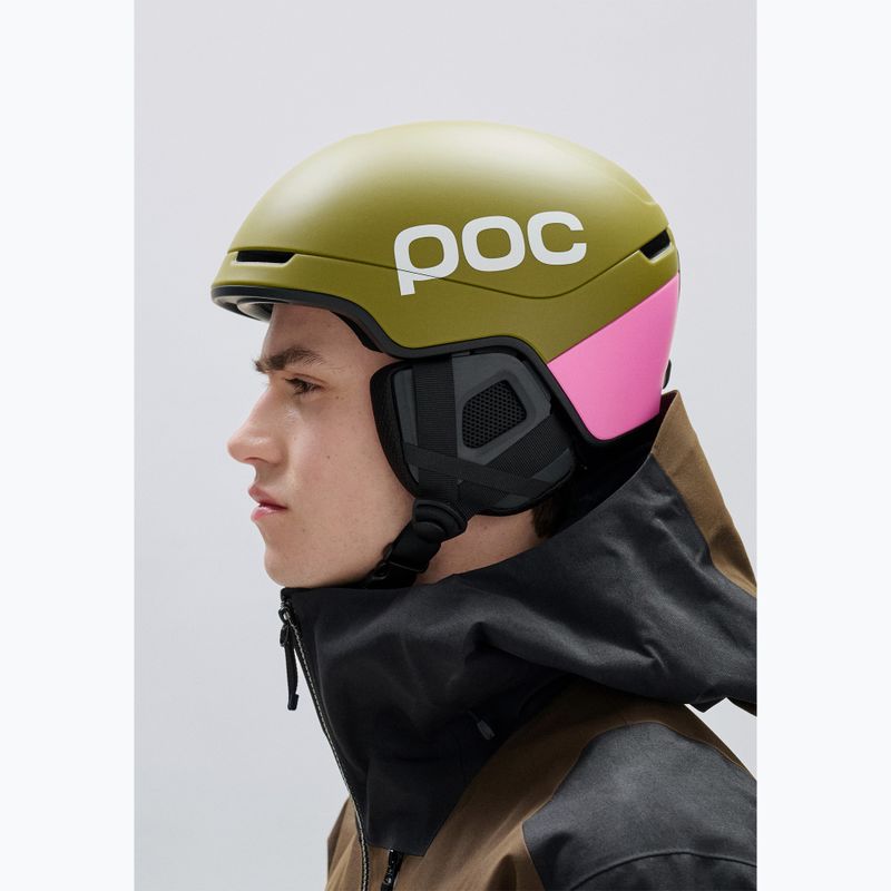 Lyžiarska prilba POC Obex Contour olivine green matt/thulite pink matt 7