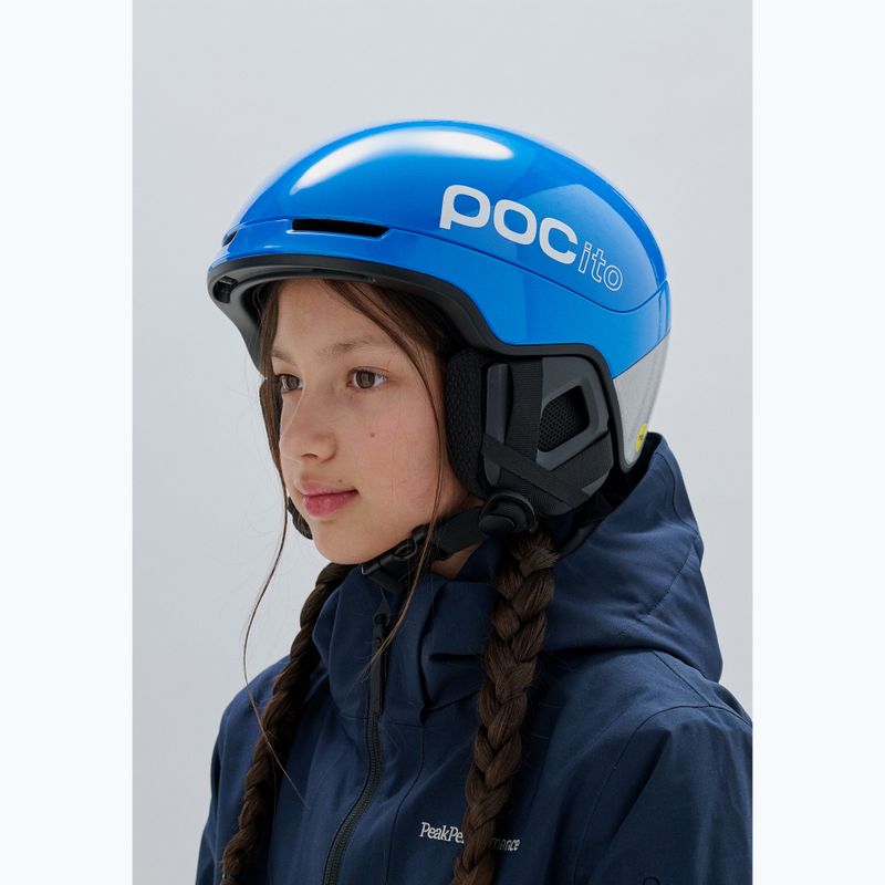 Detská lyžiarska prilba POC Pocito Obex MIPS Jr fluorescent blue 5