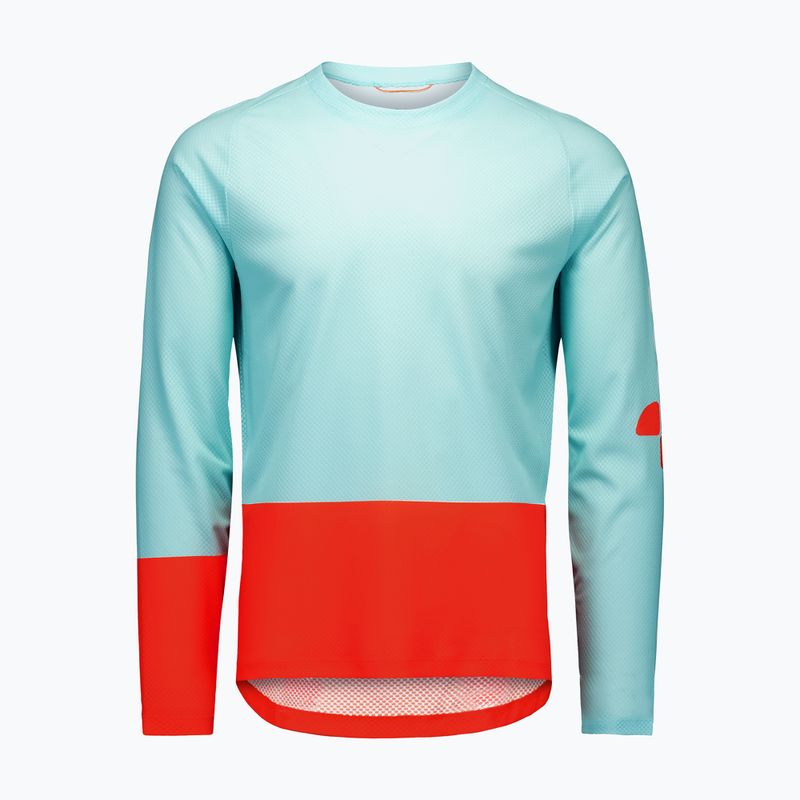 Pánske cyklistické tričko longsleeve POC Motion Air Jersey lazurite blue/carnelian orange 5