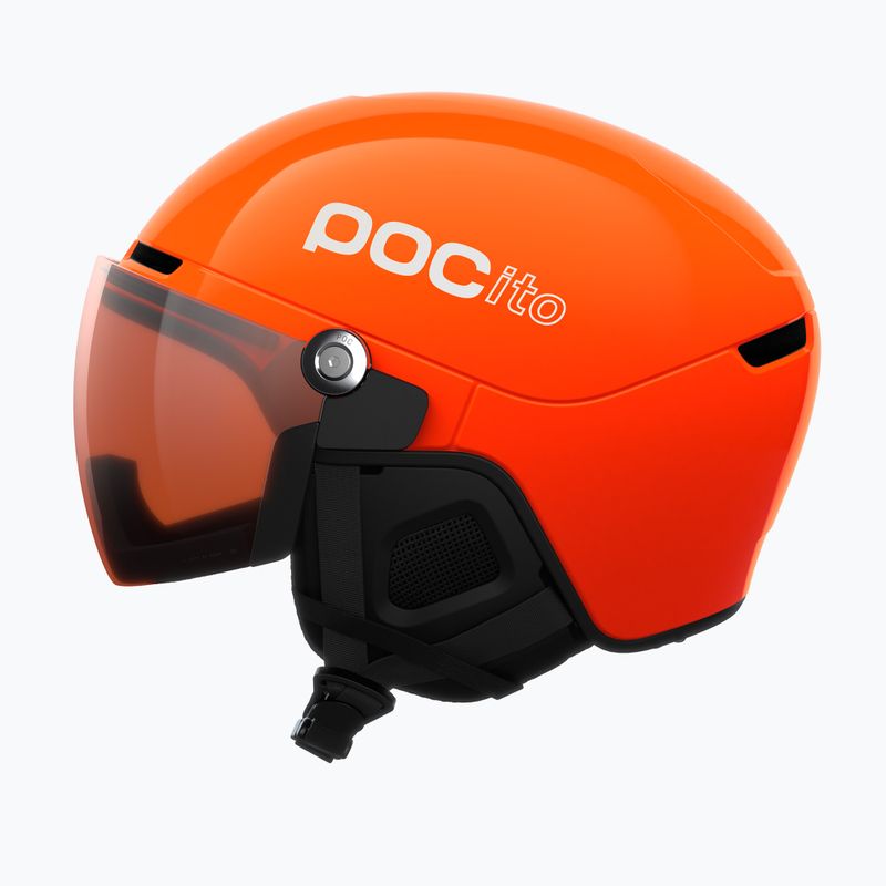 Detská lyžiarska prilba POC POCito Obex Visor S2 Jr fluo orange/clarity pocito/partly sunny/lt orange 2