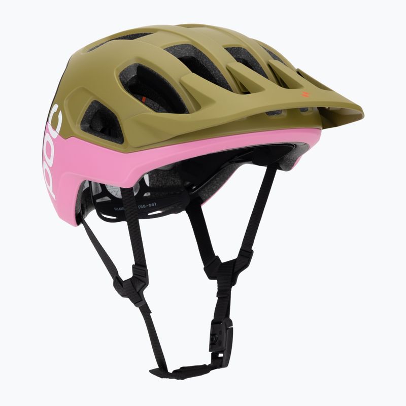 Cyklistická prilba POC Cularis olivine green matt/thulite pink matt