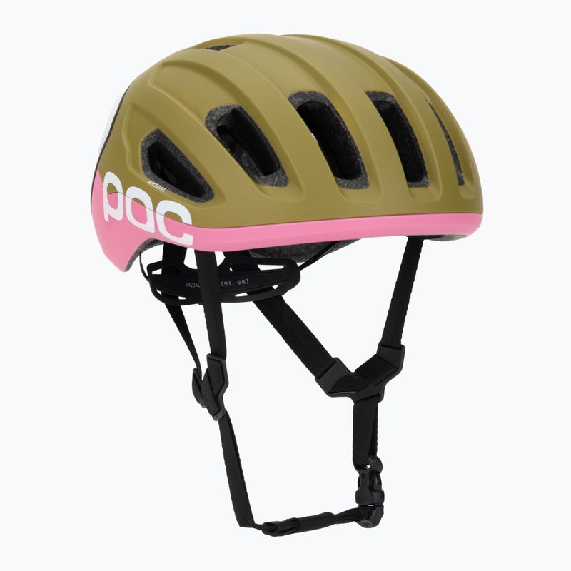Cyklistická prilba POC Amidal olivine green matt/thulite pink matt