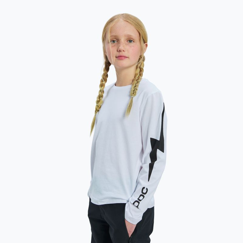 Detské tričko longsleeve POC Tee Jr blixten white 4