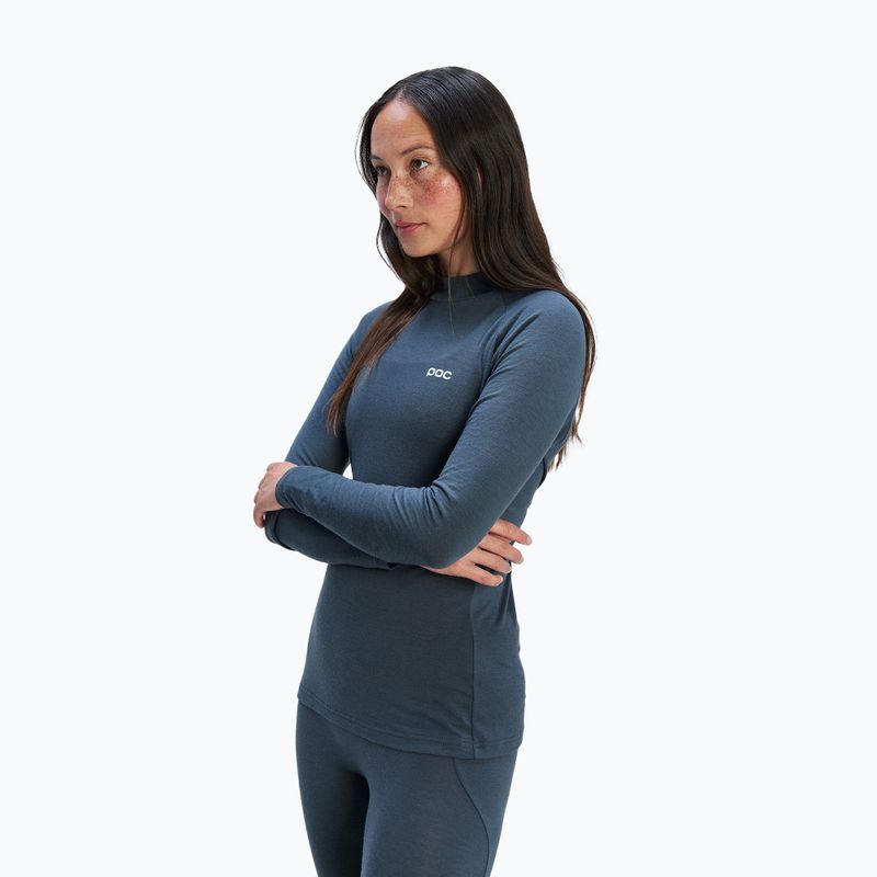Dámska termoaktívna mikina POC Layer Merino Mock Neck Jersey sylvanite grey