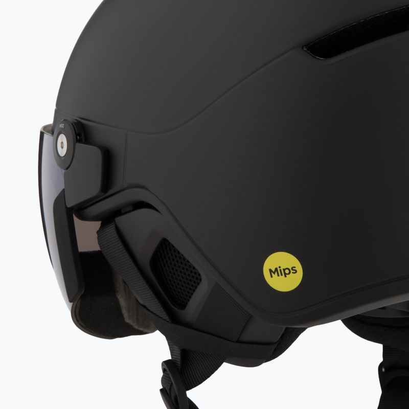 Lyžiarska prilba POC Obex Visor uranium black matt/clarity u/partly sunny/silver 7