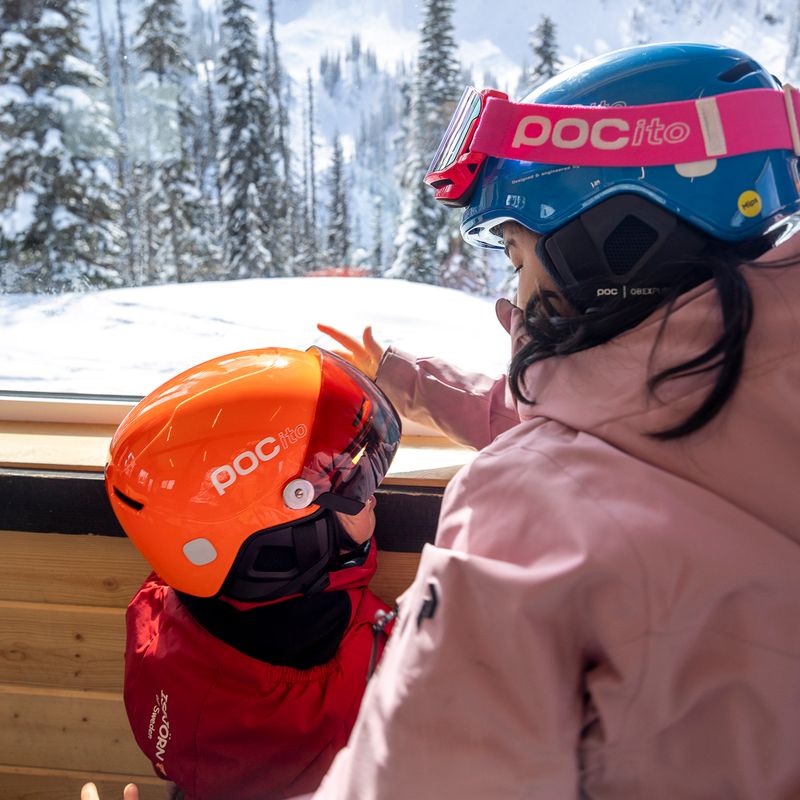 Detská lyžiarska prilba POC POCito Obex Visor S2 Jr fluorescent orange 13