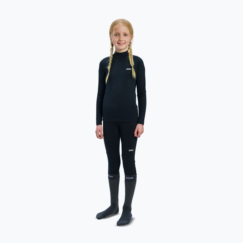 Detská termo mikina POC Layer Merino Mock Neck Jersey Jr uranium black 2