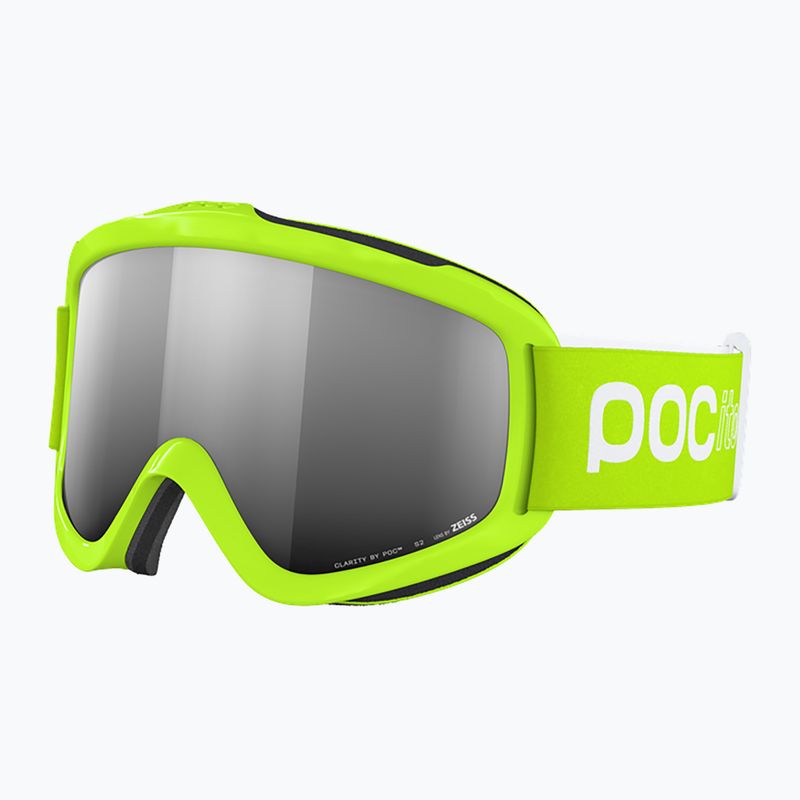 Detské lyžiarske okuláre POC POCito Iris fluorescent yellow/green/partly sunny silver 2