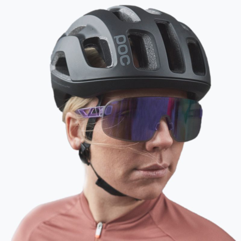 Cyklistické okuliare POC Elicit purple quartz translucent/clarity road silver 7