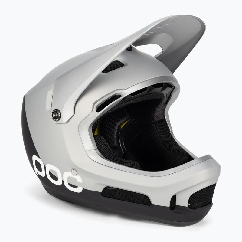 Cyklistická prilba POC Coron Air MIPS argentite silver/uranium black matt