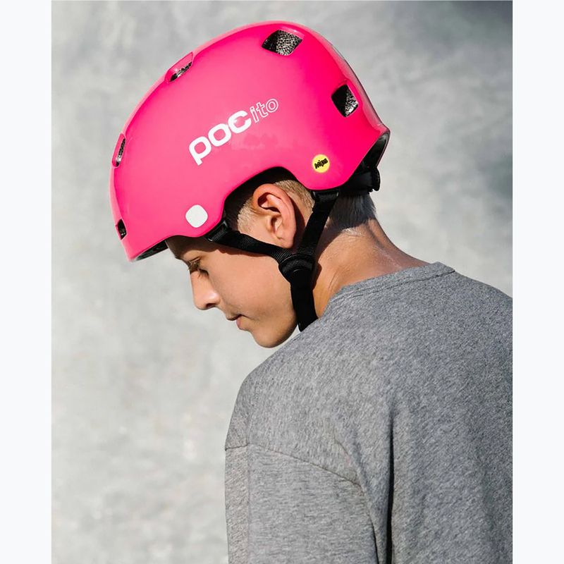 Detská cyklistická prilba POC POCito Crane MIPS fluorescent pink 7