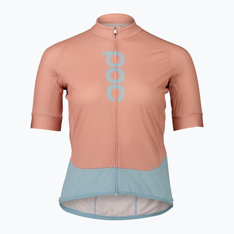 Dámsky cyklistický dres POC Essential Road Logo rock salt/mineral blue