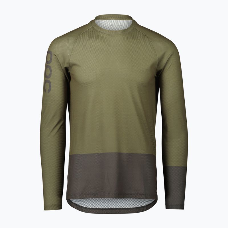 Pánske cyklistické tričko longsleeve POC MTB Pure epidote green/sylvanite grey 5