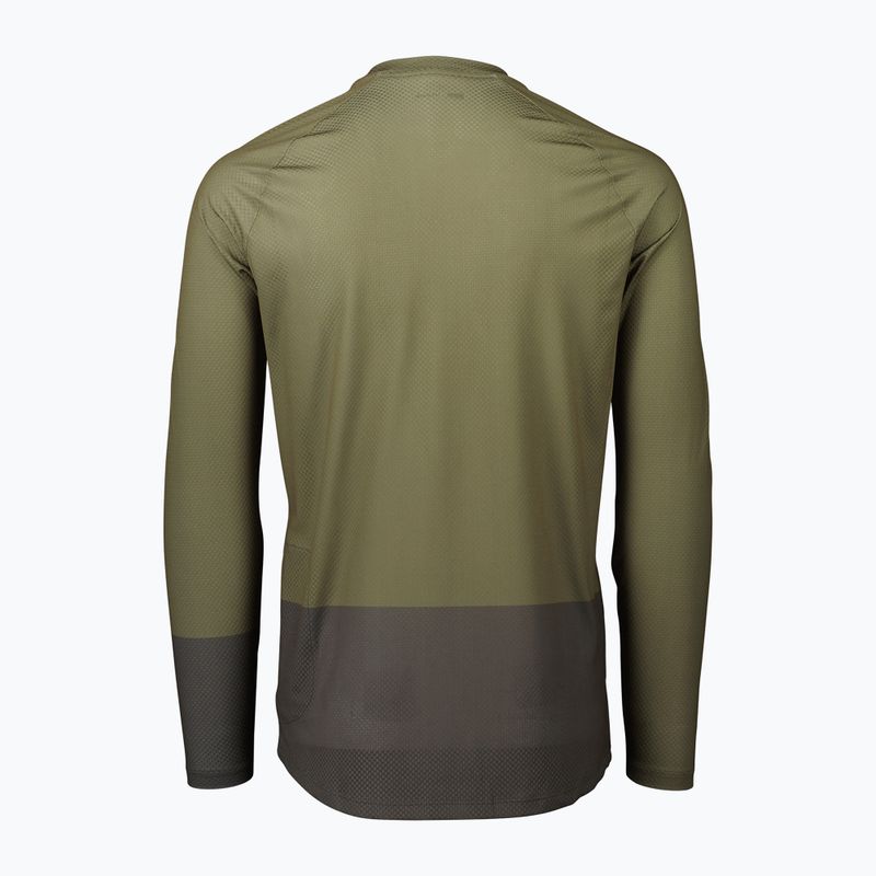 Pánske cyklistické tričko longsleeve POC MTB Pure epidote green/sylvanite grey 6
